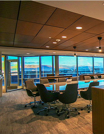 The Nu Skin building wood paneling project